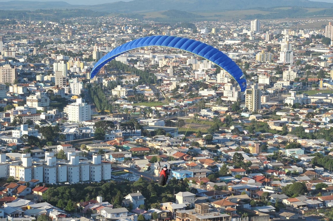 Vista aérea de Lages, na Serra Catarinense