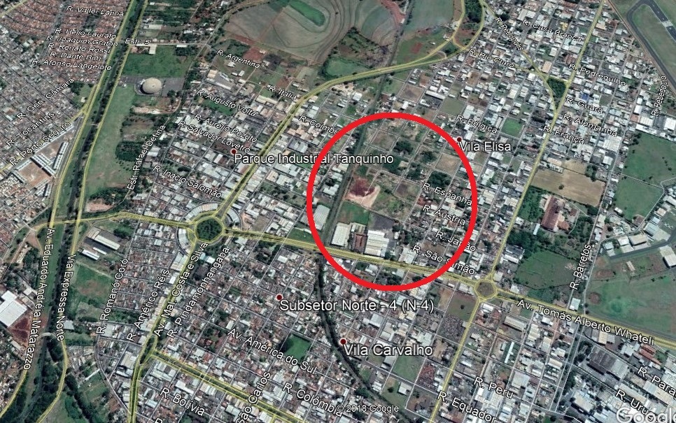 Vista aérea de Bilac SP, no Noroeste Paulista