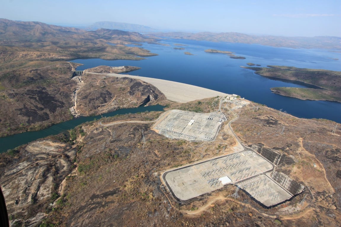 Vista aérea do Lago de Serra da Mesa, em Minaçu GO
