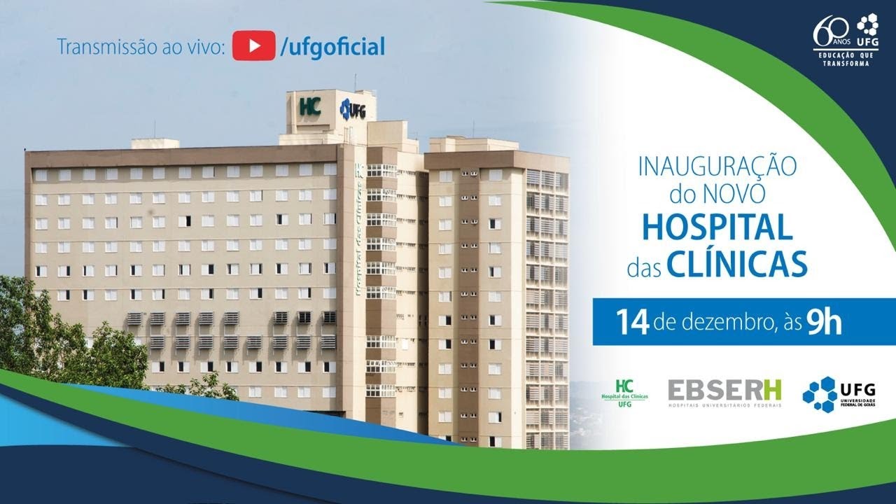 Fachada do novo Hospital das Clínicas da UFG em Goiânia