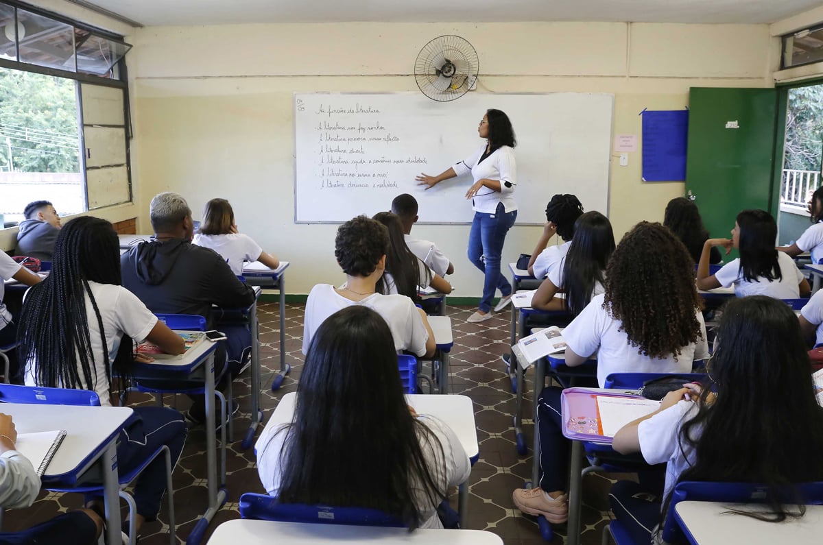Sala de aula da rede pública em Minas Gerais