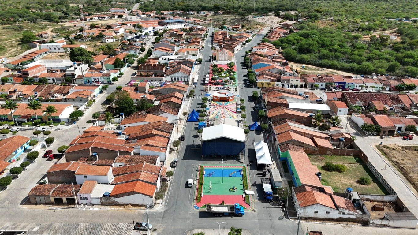 Vista urbana de São João do Tigre, no Cariri paraibano