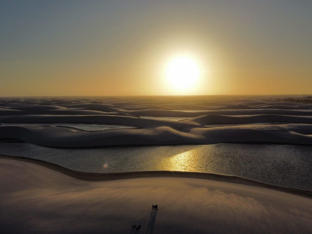 Dunas e lagoas dos Lençóis Maranhenses, em Barreirinhas MA