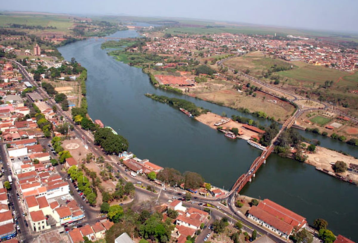 Vista aérea da região do Médio Tietê