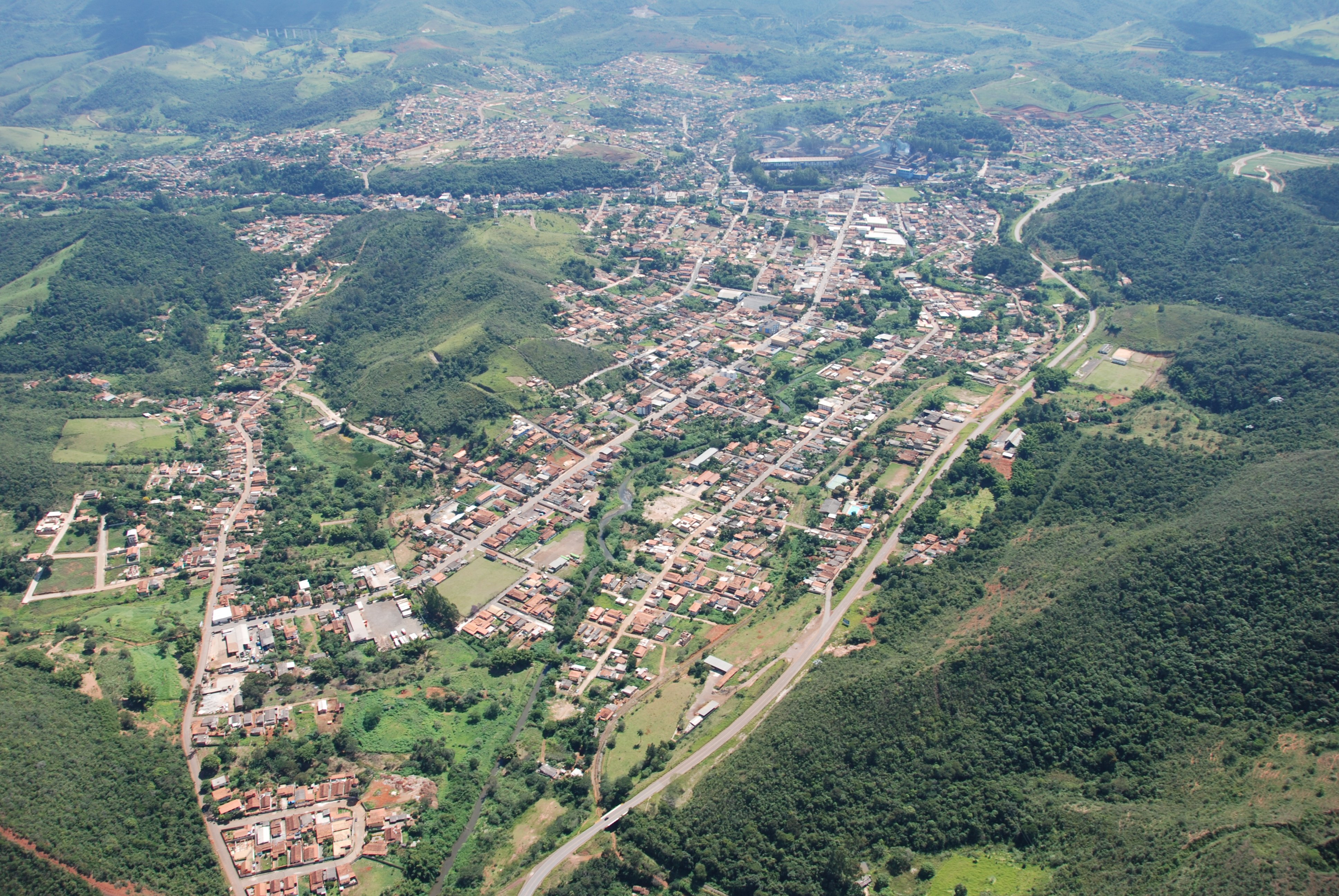 Vista aérea de Barão de Cocais, Minas Gerais