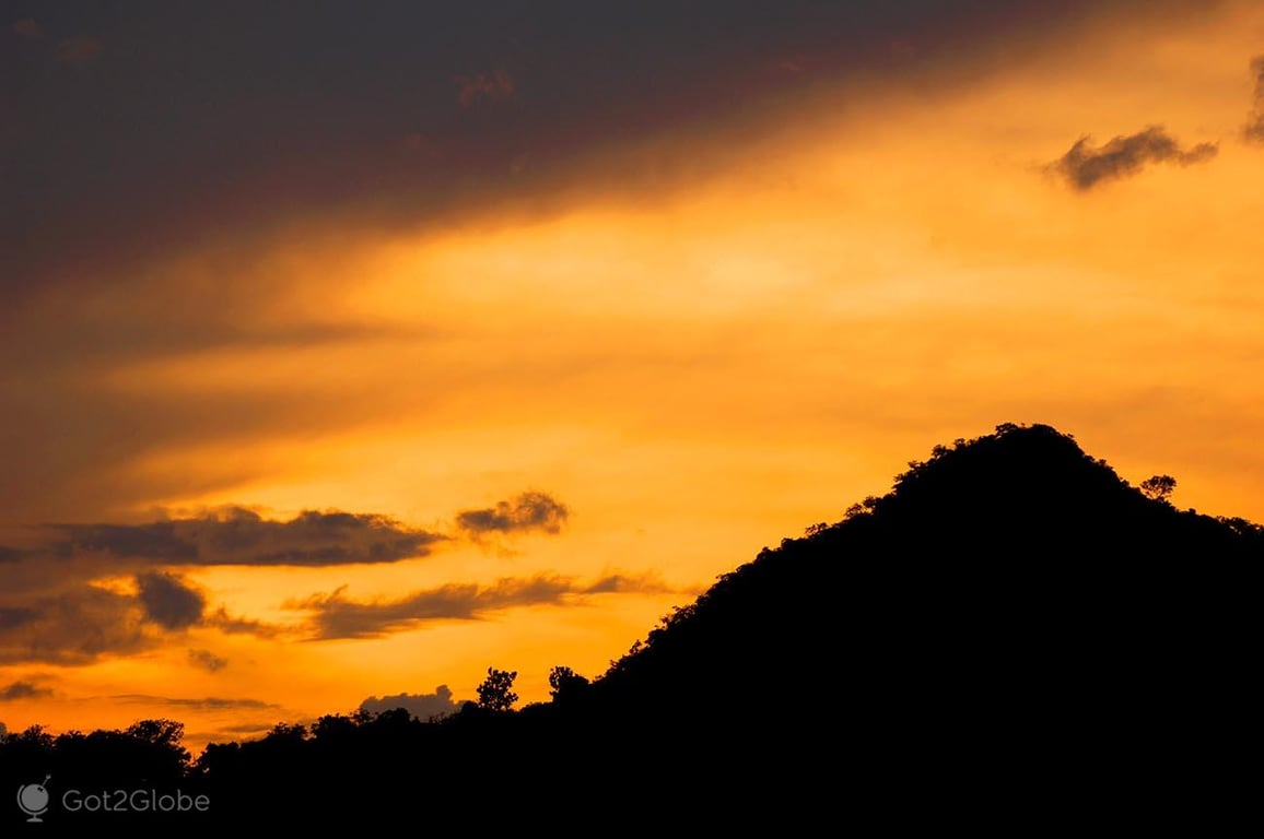 Paisagem do interior de Goiás ao entardecer