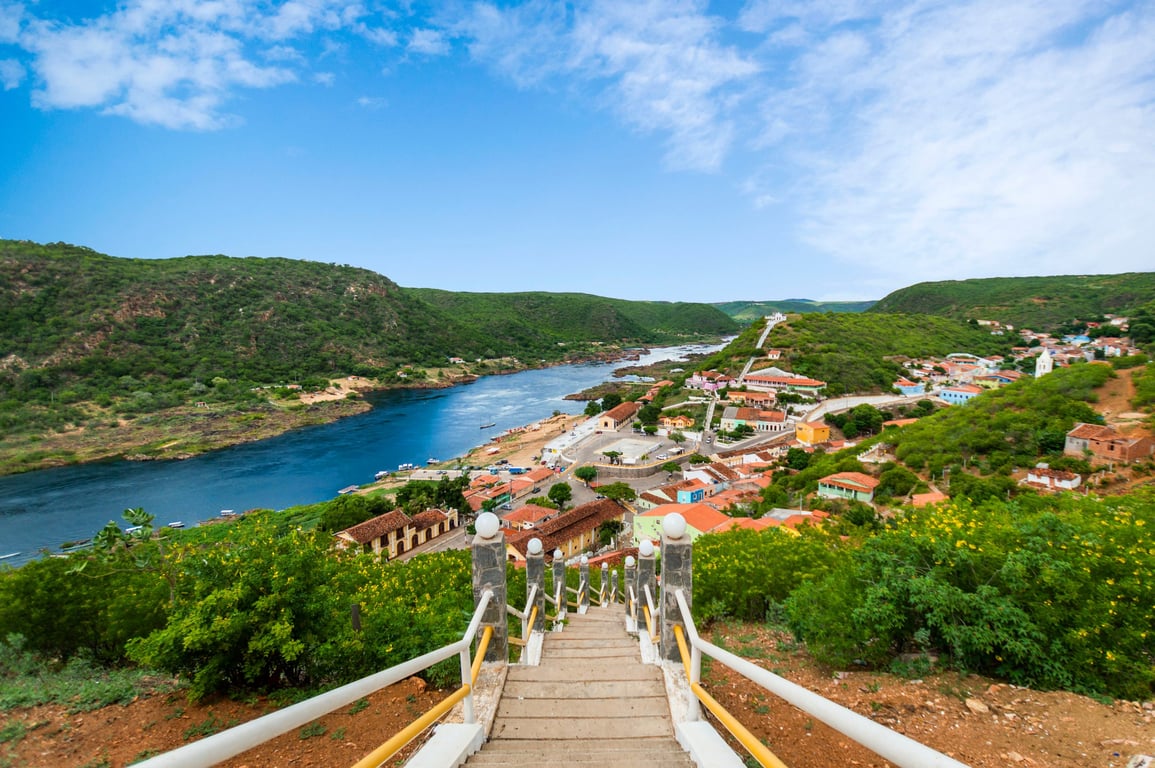 Vista de Delmiro Gouveia e região do Cânion do São Francisco