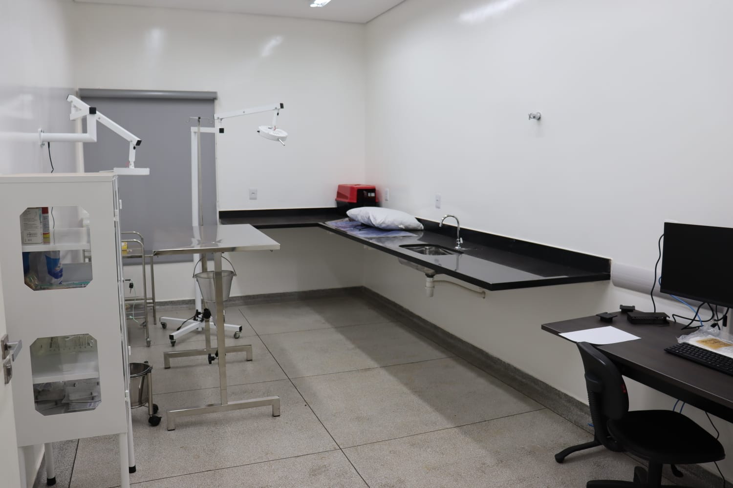 Sala de cirurgia veterinária moderna