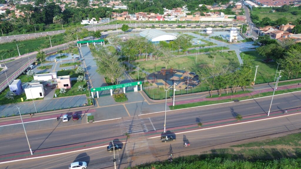 Vista aérea do Parque dos Ipês, em Parauapebas PA