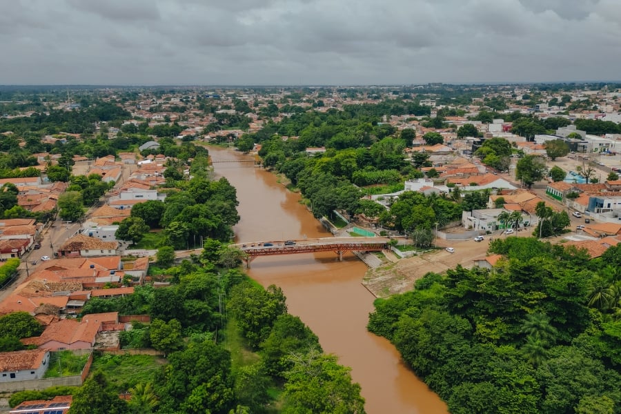 Vista aérea de Balsas, no sul do Maranhão
