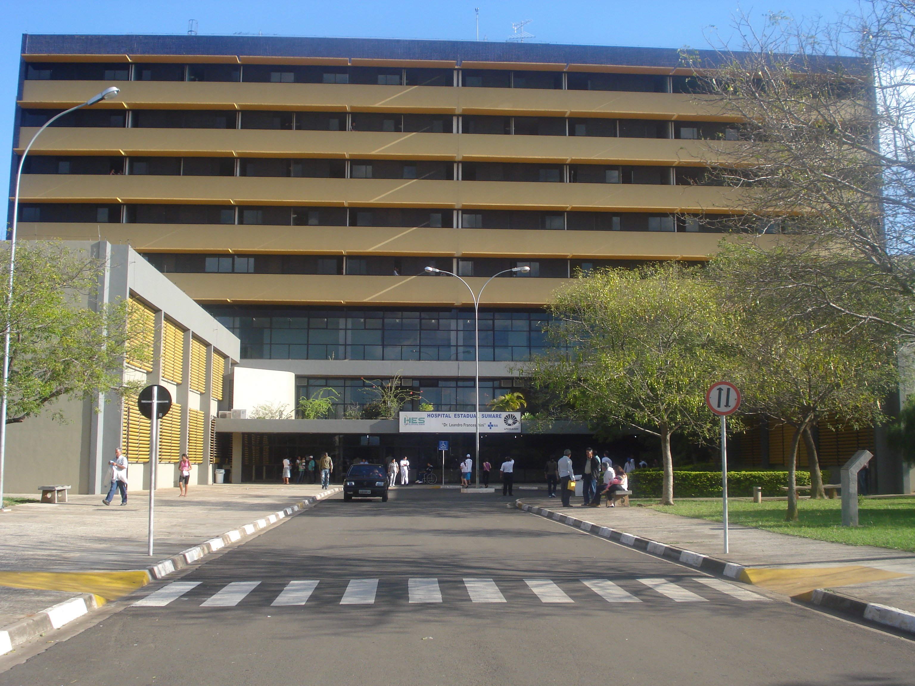 Fachada do Hospital Estadual de Sumaré (HES)