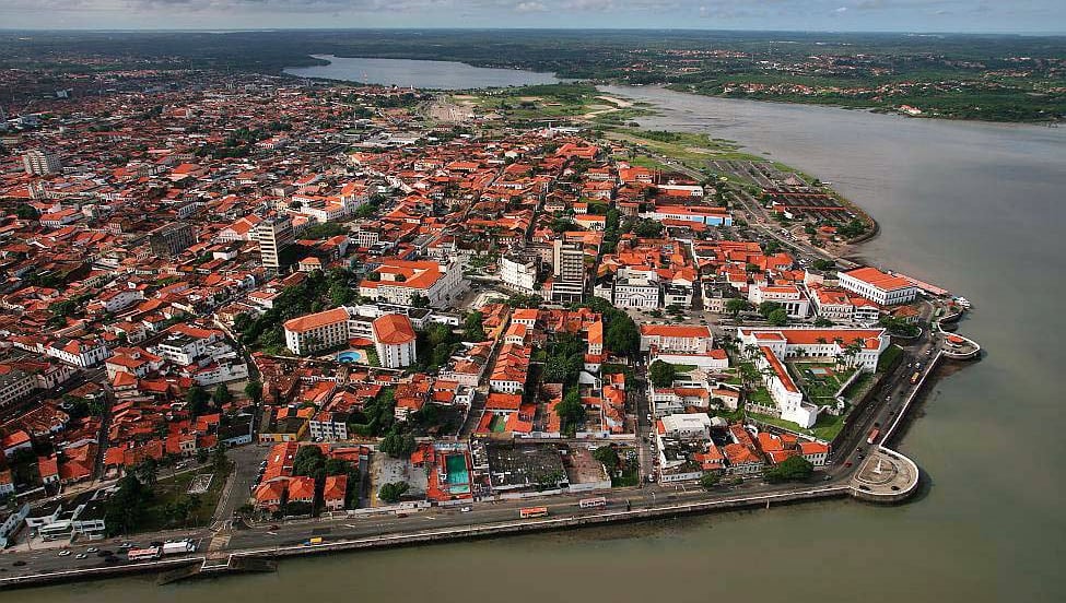 Vista aérea de São Bento, na Baixada Maranhense