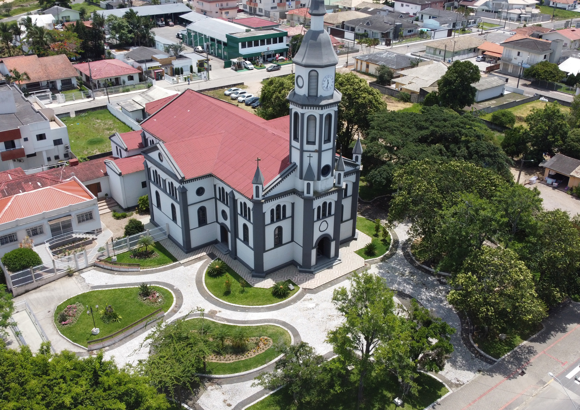 Vista aérea de Morro da Fumaça, no Sul de Santa Catarina