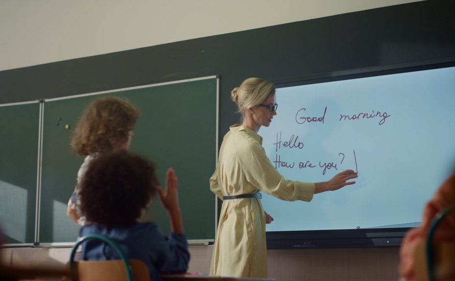 Sala de aula moderna em nível técnico/tecnológico