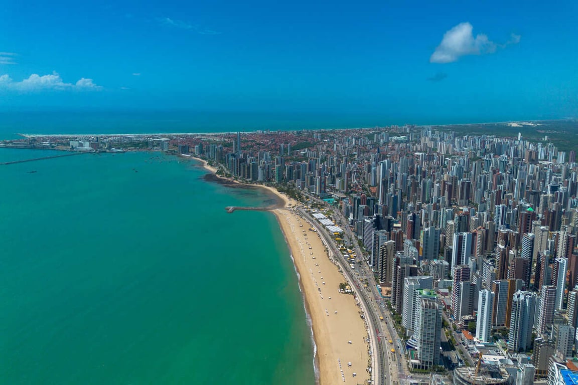 Vista aérea de Eusébio CE, na Região Metropolitana de Fortaleza