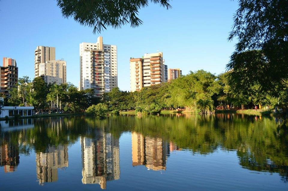 Paisagem urbana no estado de Goiás, região Centro-Oeste do Brasil