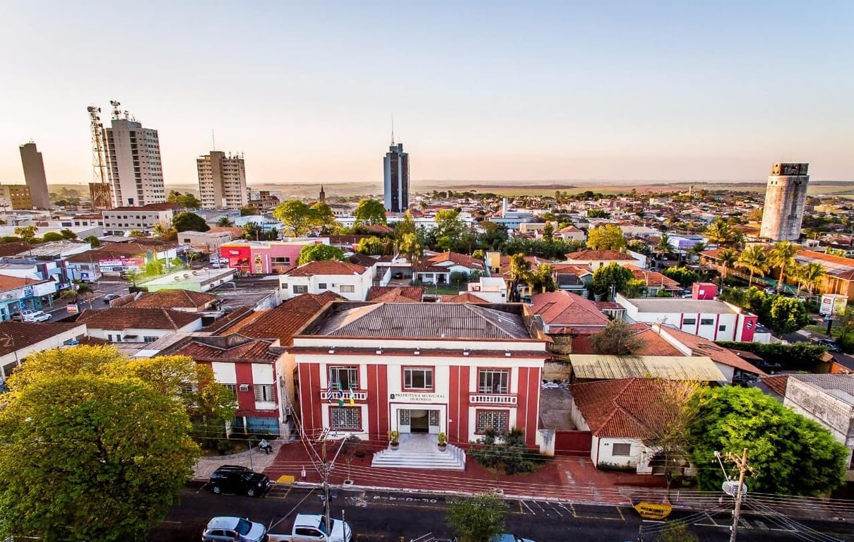 Vista aérea de Ourinhos, no sudoeste paulista