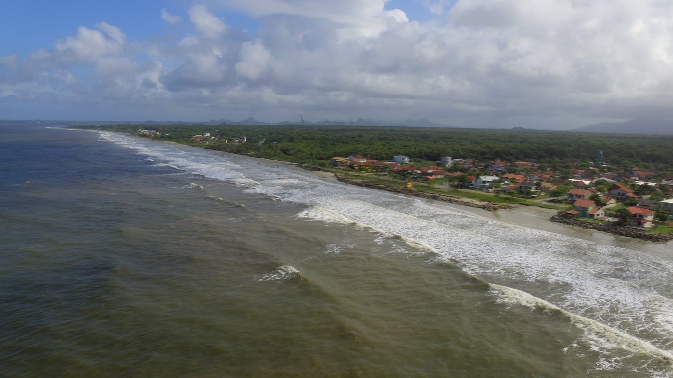 Vista aérea do litoral de Jaguaruna SC