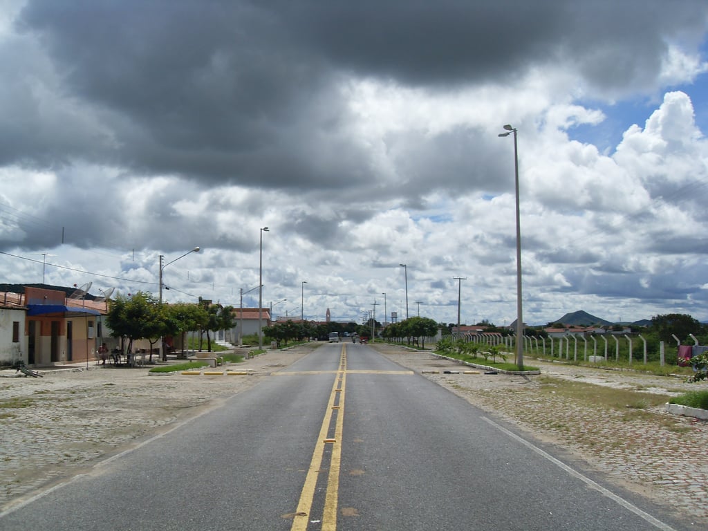 Rua em São Fernando RN, no Seridó potiguar