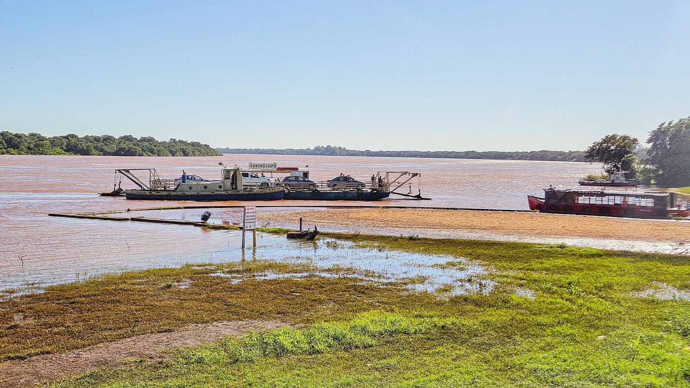 Vista de Itaqui RS às margens do rio Uruguai
