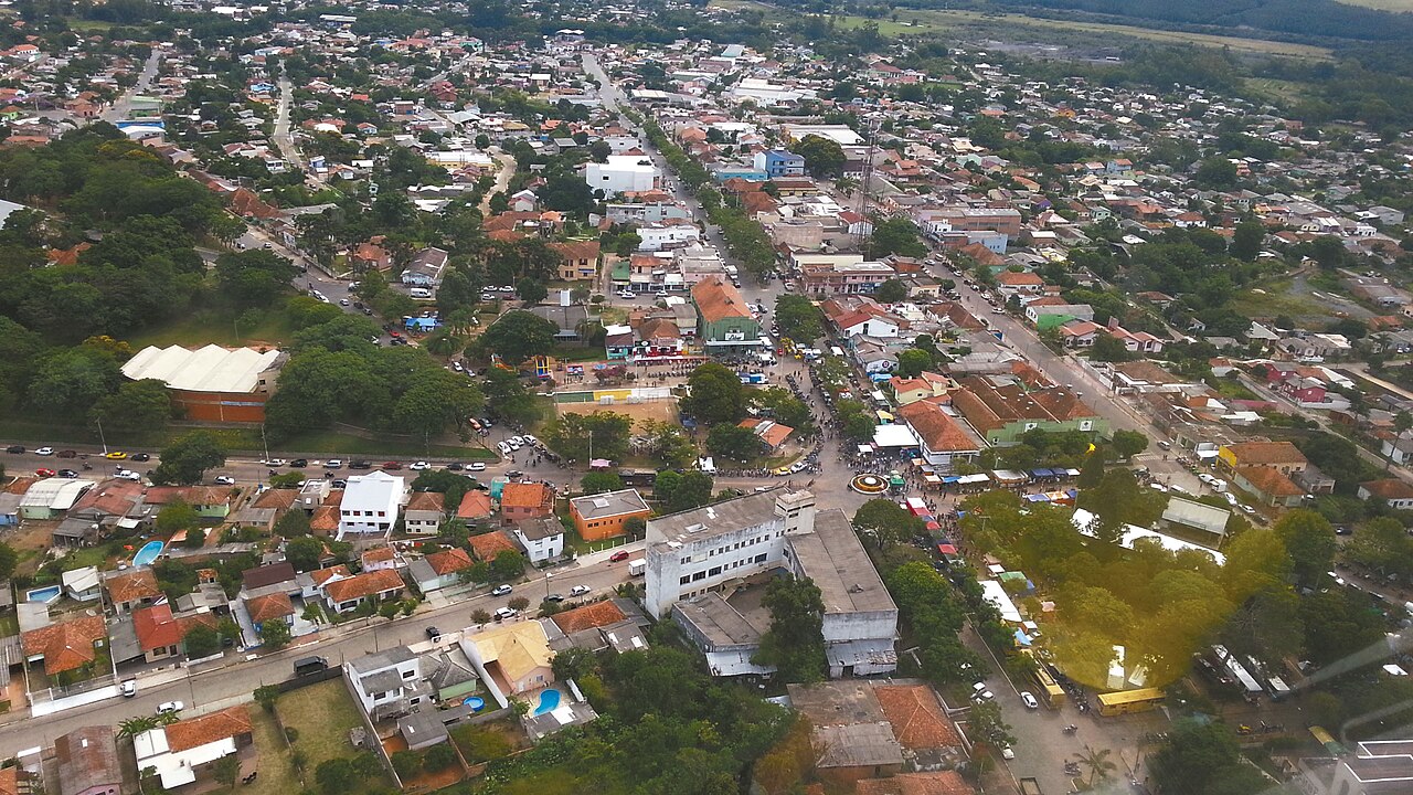 Vista aérea urbana de Charqueadas RS