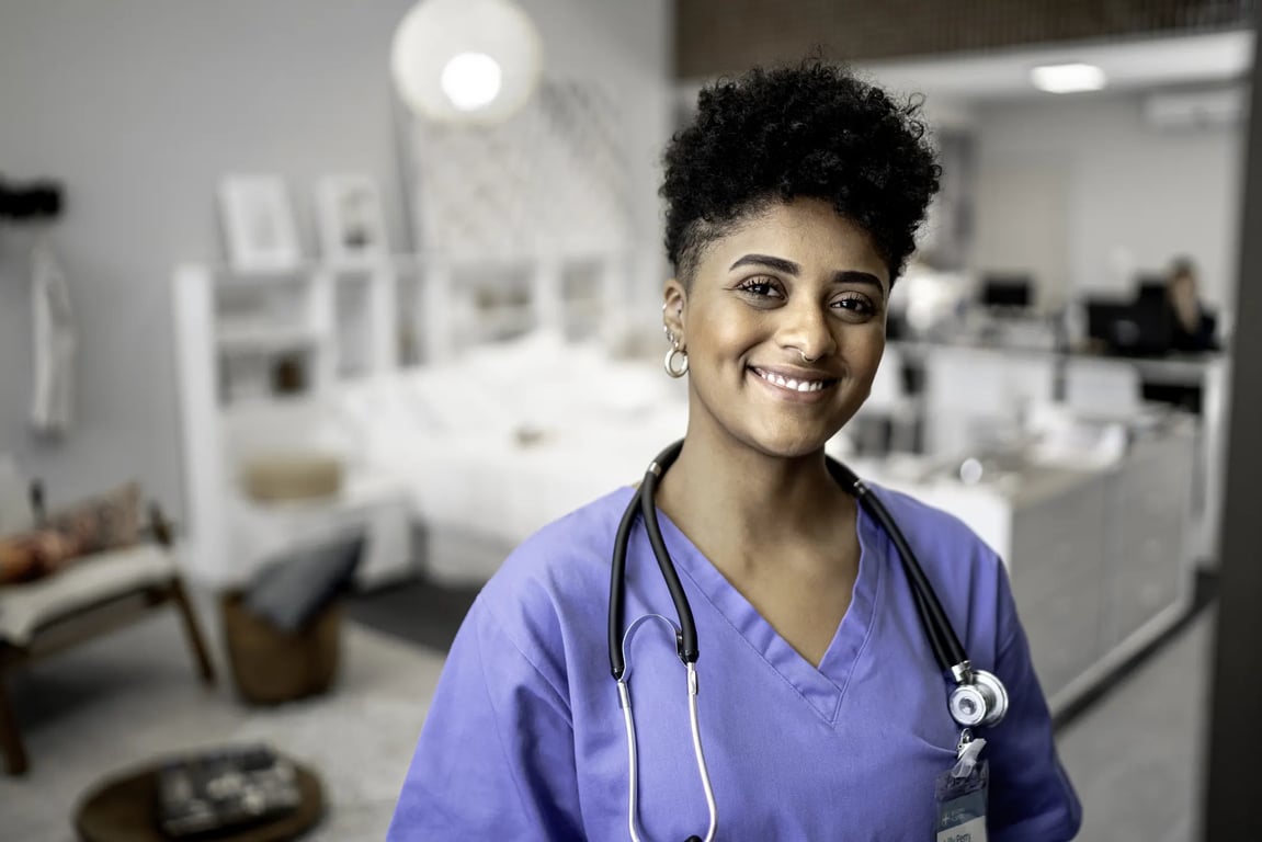 Profissional de saúde em ambiente hospitalar