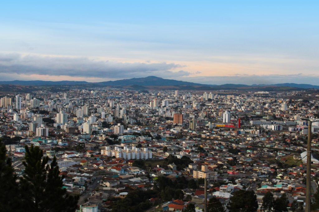 Vista panorâmica de Lages SC ao entardecer