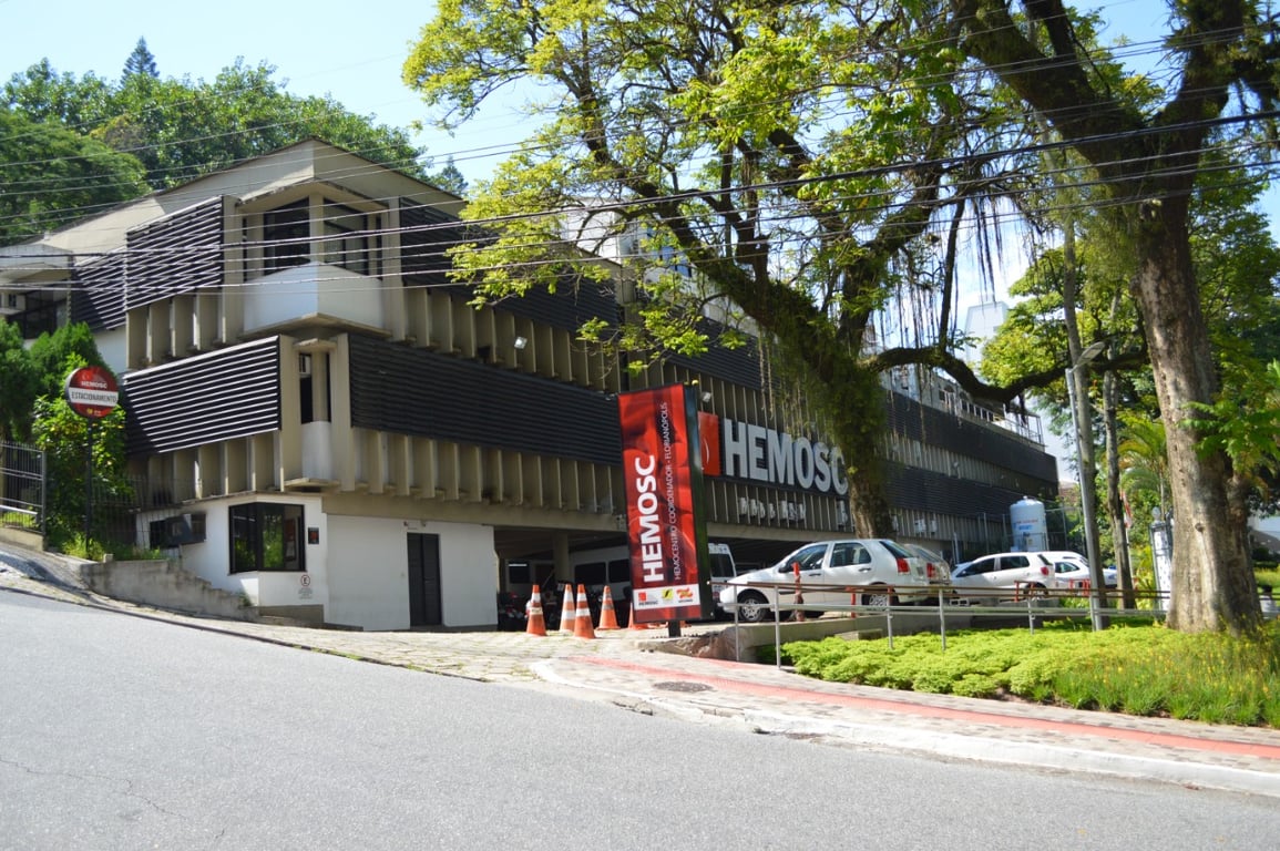 Fachada do HEMOSC em Florianópolis
