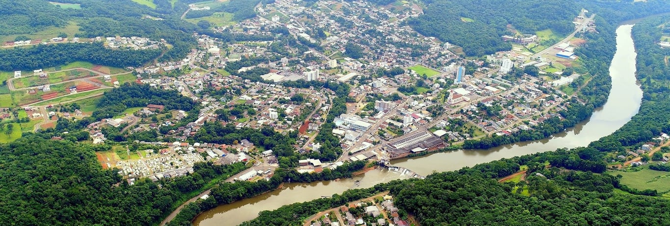 Vista aérea de Luzerna (SC)