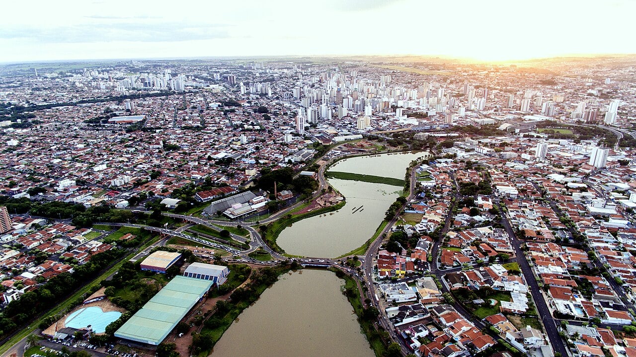 Vista aérea da região de Piracicaba, interior paulista