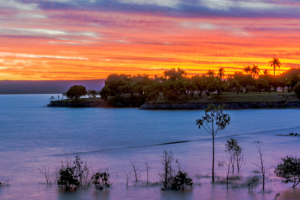 Paisagem do Rio São Francisco ao entardecer