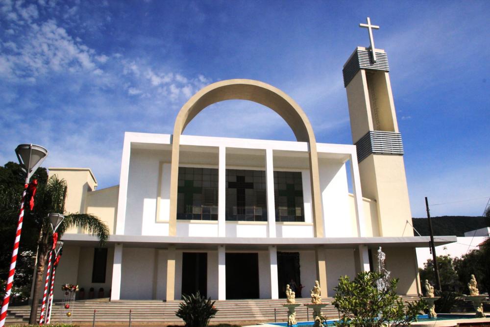 Igreja matriz e área central de Osório RS