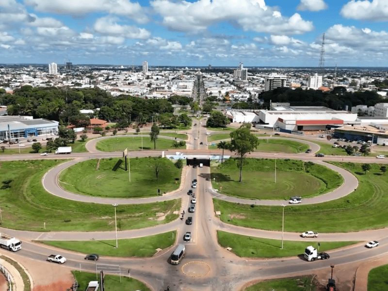 Vista urbana de cidade do interior de Mato Grosso