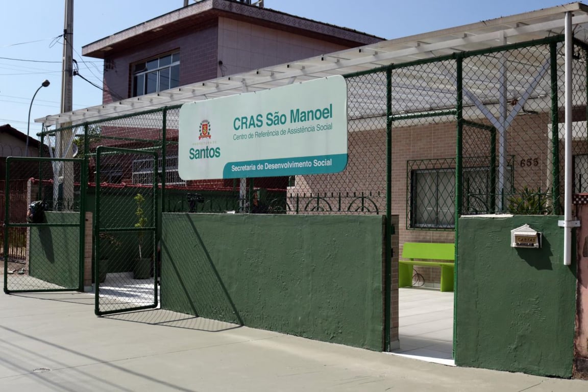 Fachada de unidade do CRAS no Brasil