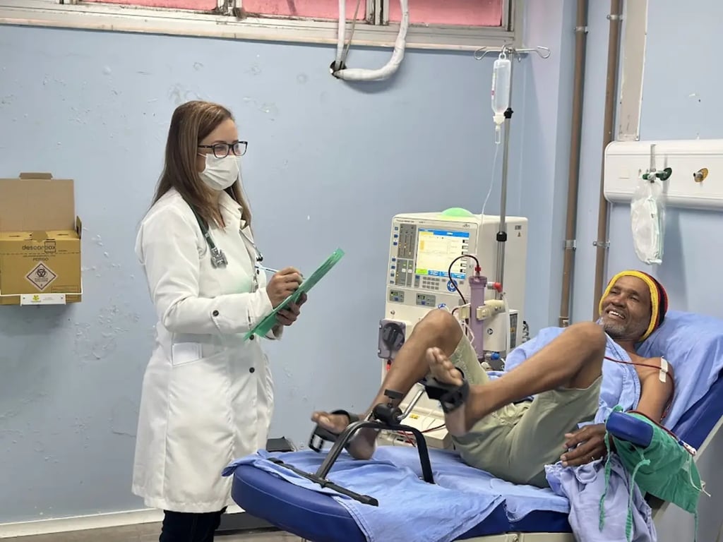 Atendimento de fisioterapia em unidade pública