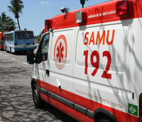 Ambulância do SAMU 192 em atendimento no Paraná