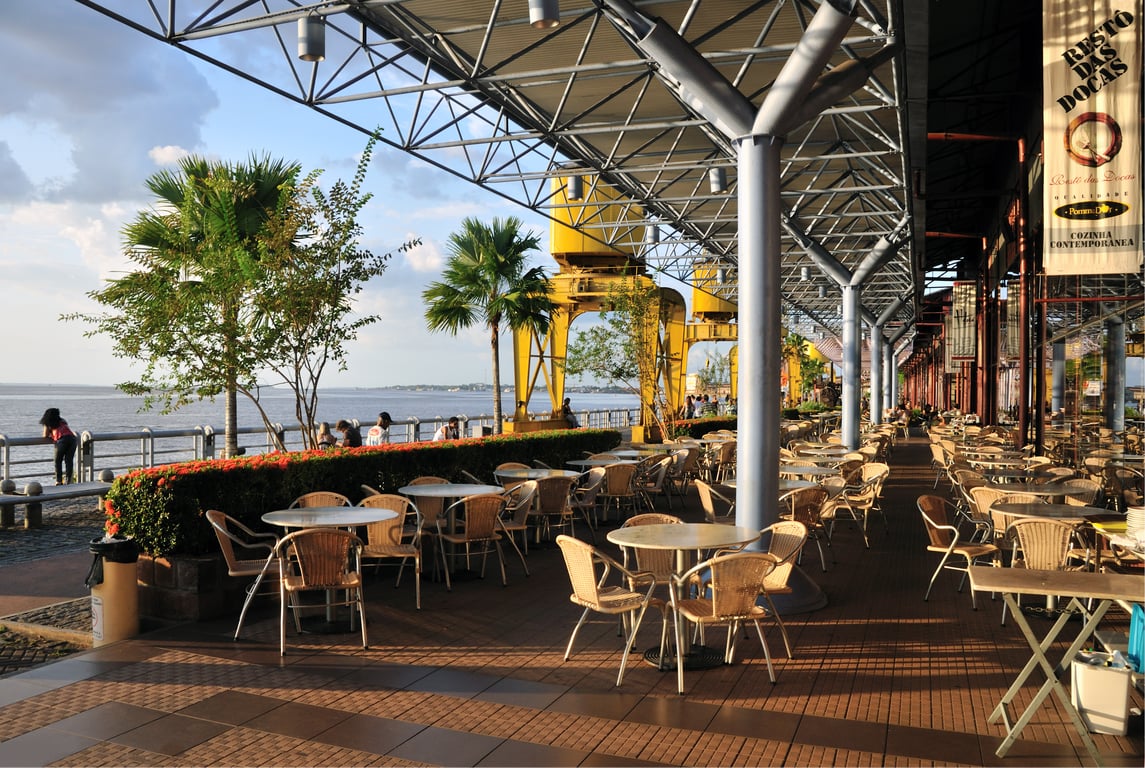 Vista da Estação das Docas, cartão-postal de Belém PA