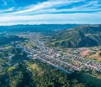 Vista aérea de Videira SC, no Meio-Oeste catarinense
