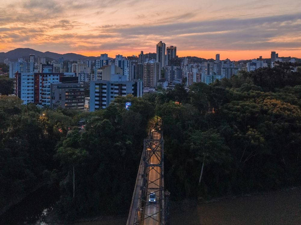 Vista panorâmica de Blumenau SC