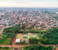 Vista aérea de Dourados MS, cidade sede da Universidade Federal da Grande Dourados.