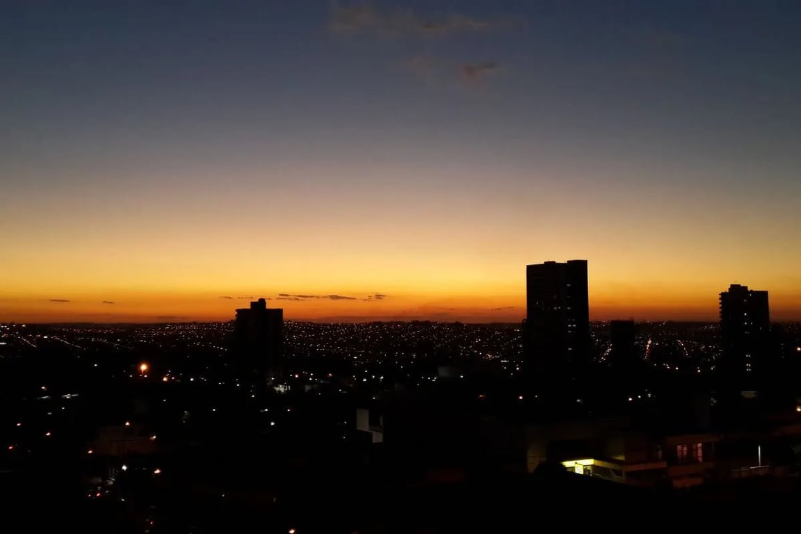 Skyline de Bauru SP ao entardecer