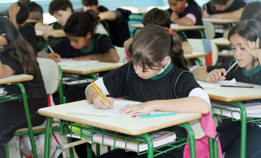 Sala de aula em instituição pública