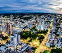 Vista aérea do Alto Vale do Itajaí, região de Agrolândia SC