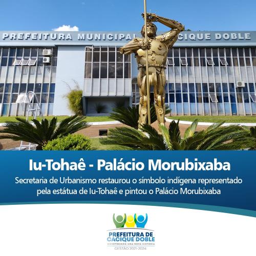 Fachada do Palácio Morubixaba, sede do Executivo municipal de Cacique Doble (RS)