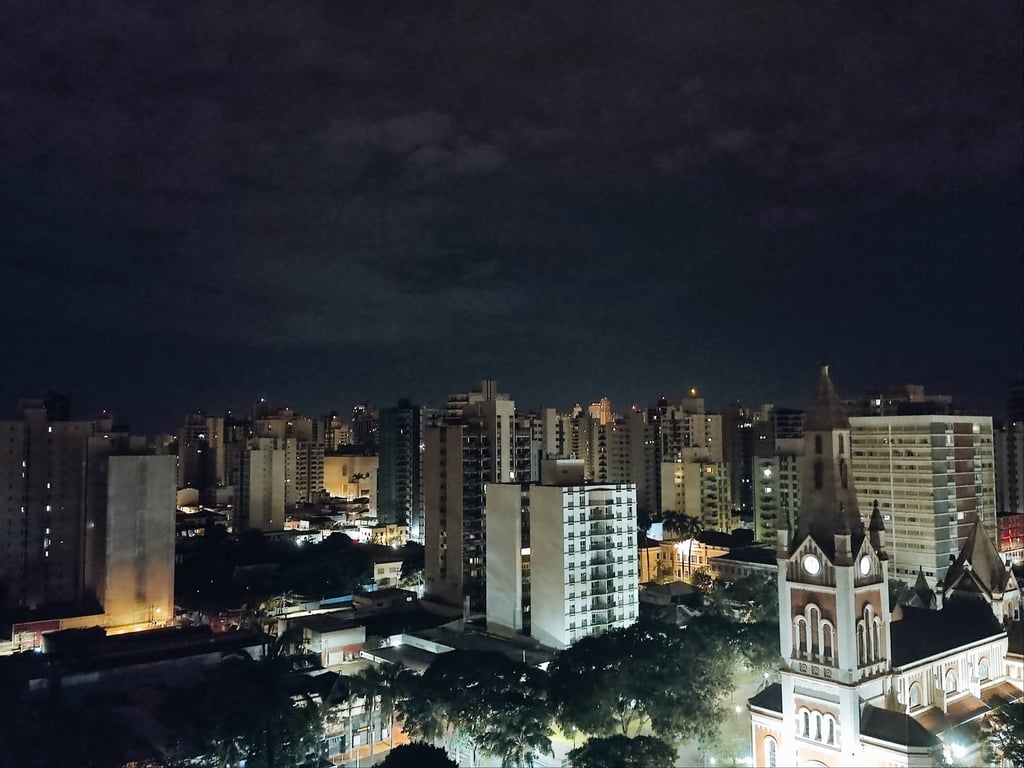 Skyline de Ribeirão Preto ao entardecer