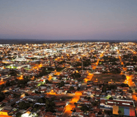 Vista noturna de Pontes e Lacerda MT