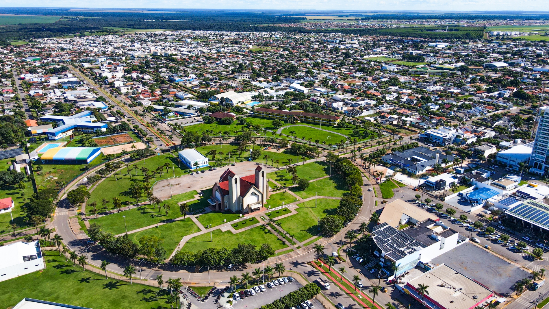 Vista aérea de Lucas do Rio Verde MT