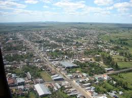 Vista aérea de Arroio Grande RS, com a malha urbana e áreas verdes ao redor
