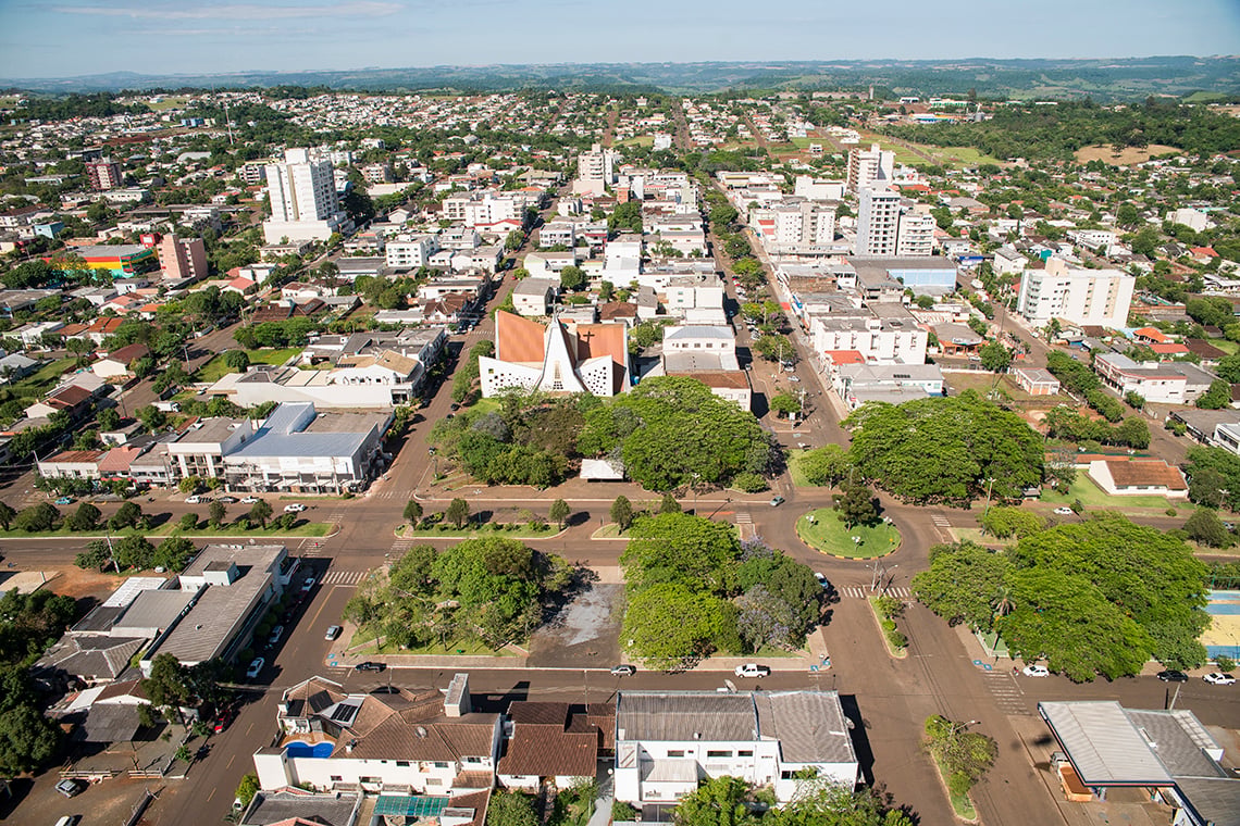 Vista aérea de Realeza PR