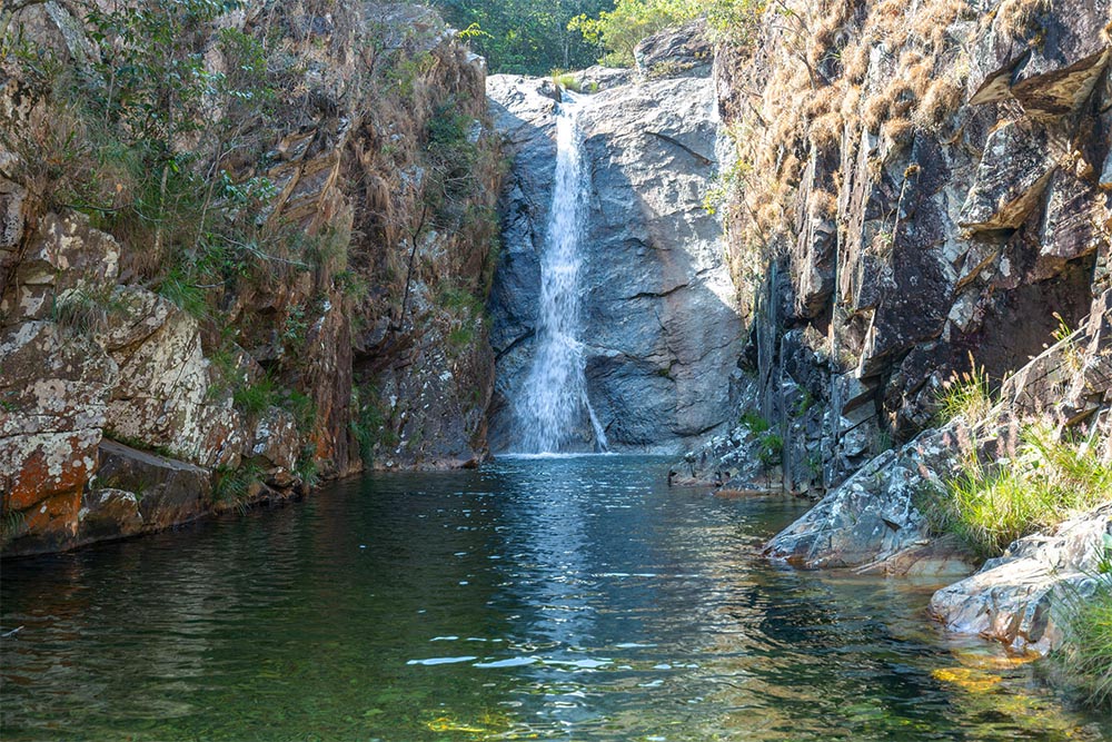 Cachoeira em Delfinópolis MG, na região da Serra da Canastra